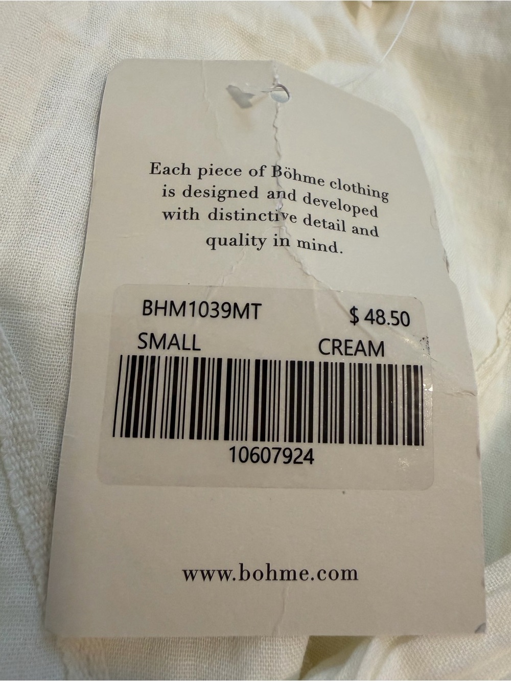 NWT Bohme Leia Flutter Sleeve Lightweight Pleated Blouse in Cream - Picture 10 of 12